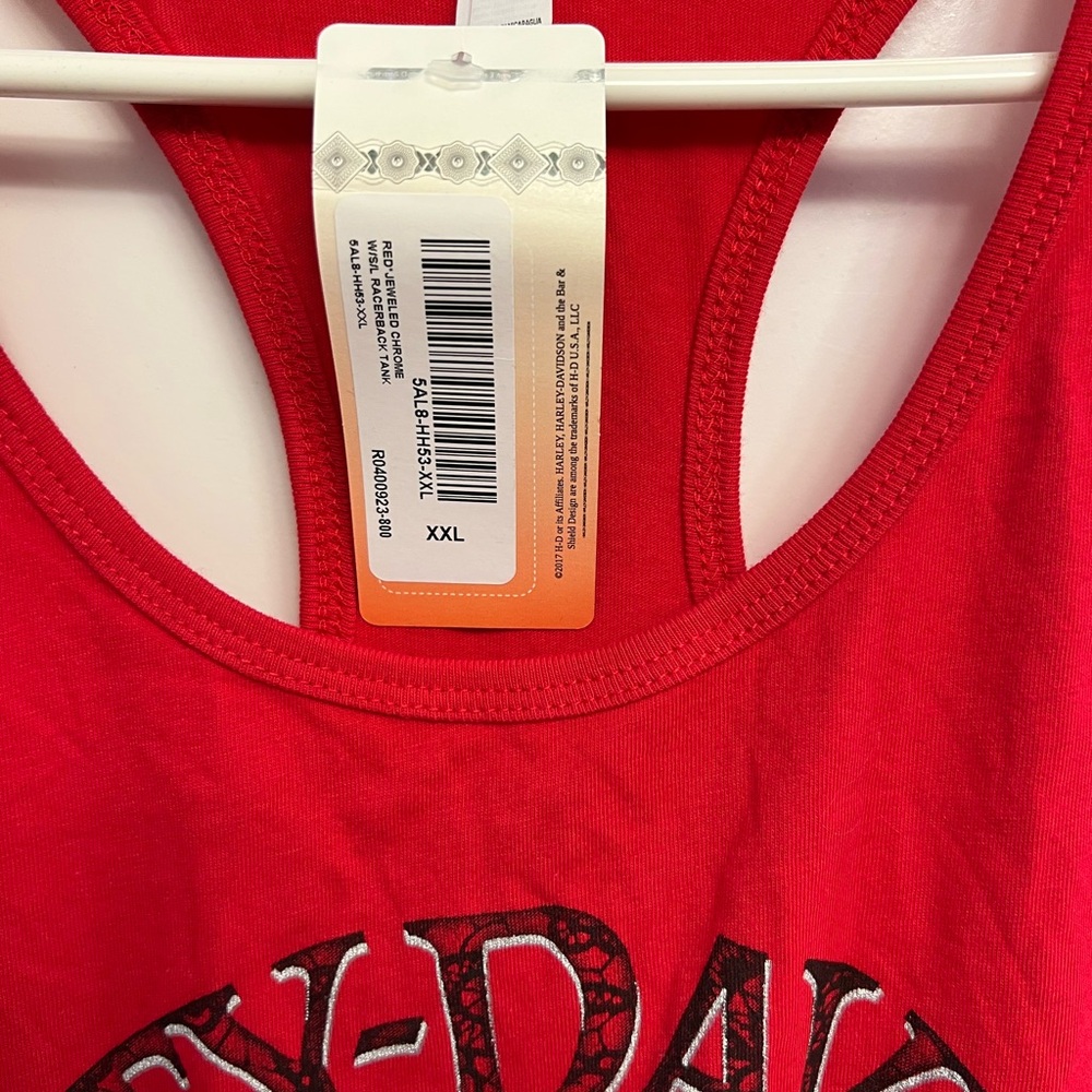 Harley-Davidson Red Graphic Tank Top - Picture 2 of 6